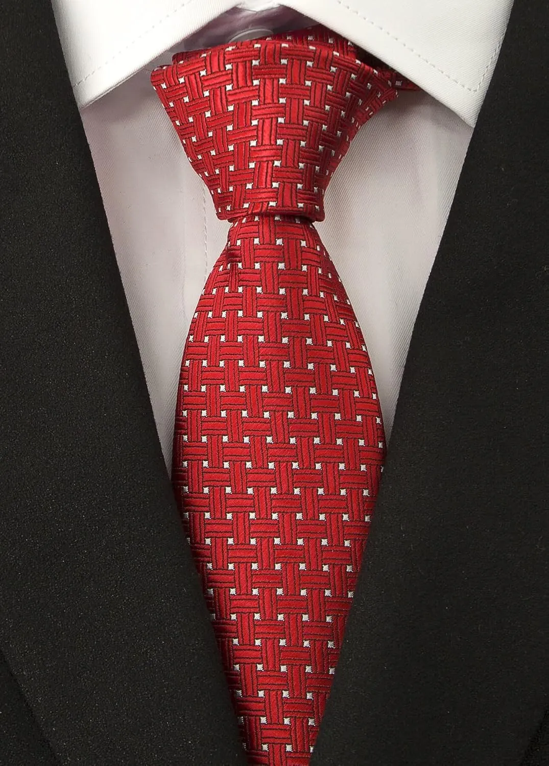 Adulove Men's Necktie Classic Silk Tie Woven Jacquard Neck Ties
