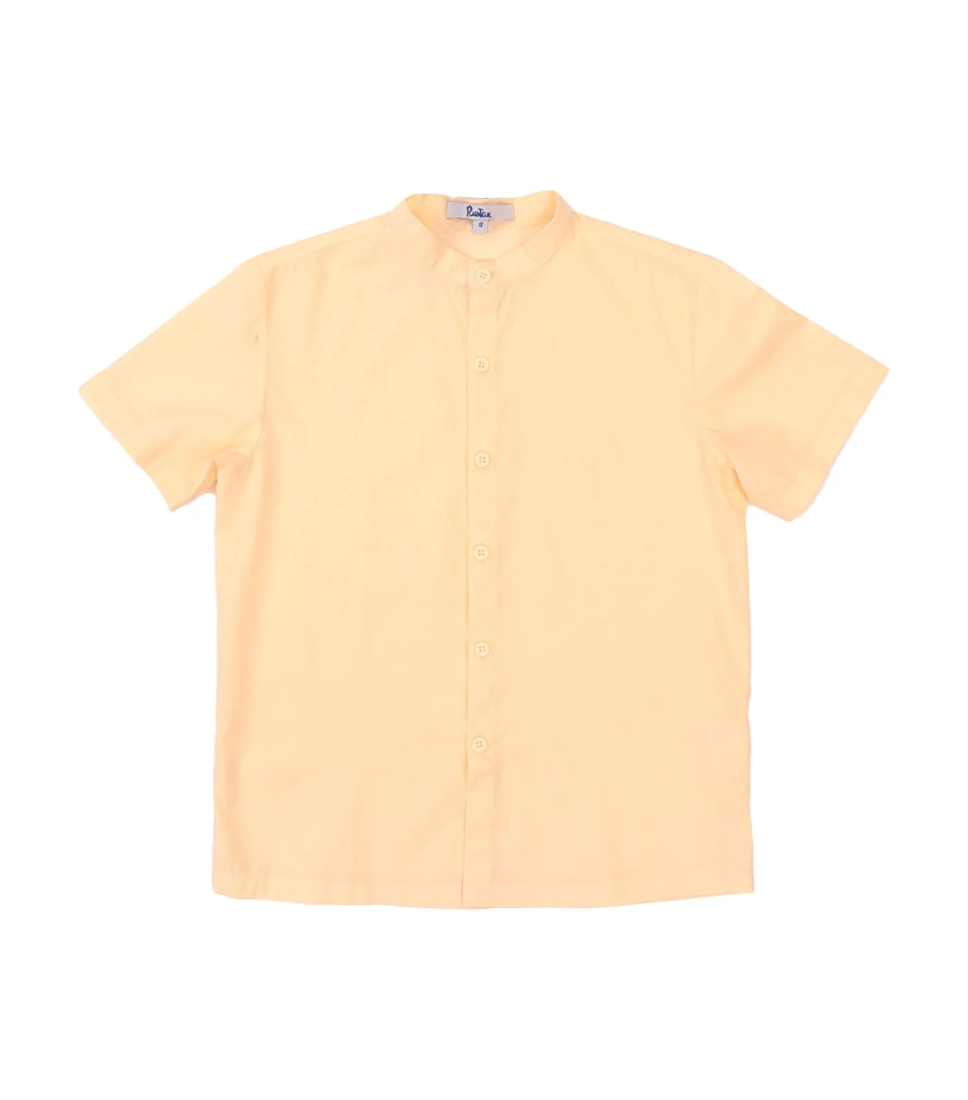 Alex Collarless Button Up Shirt Yellow