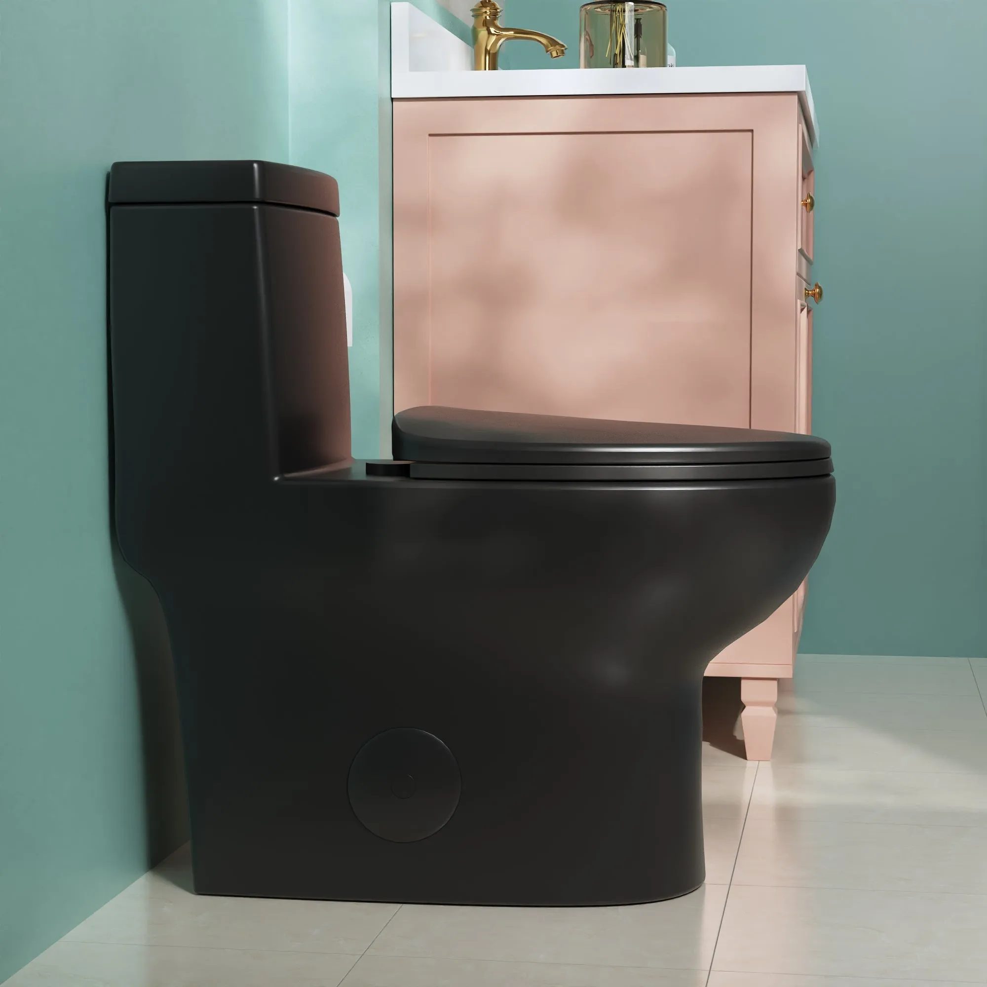ALLY One-Piece Elongated Toilet, Dual Flush Standard-Size with Multiple Colors