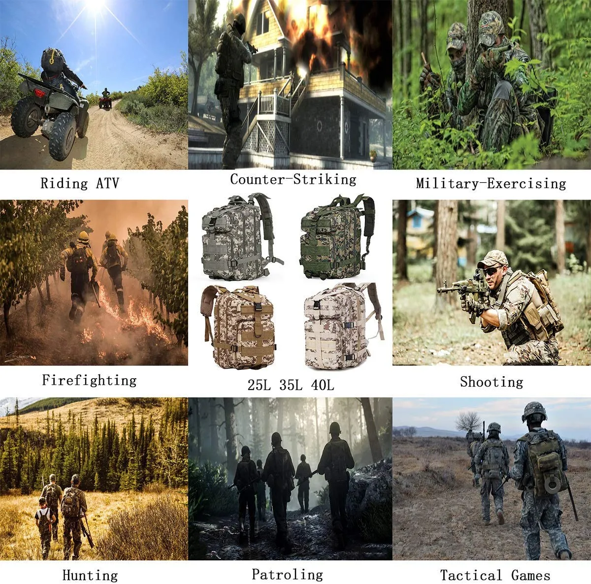 ALTBP Military Tactical Backpack Army