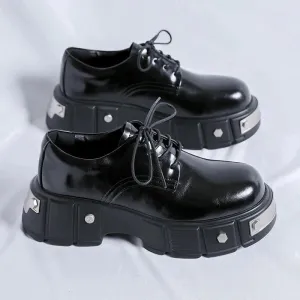 Amozae- Ahyeon Metal Plate Extra Chunky Leather Shoes