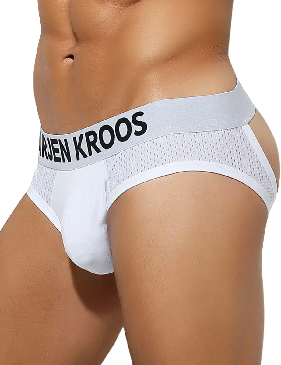 Arjen Kroos Men's Jockstrap Underwear Breathable Mesh Jock Straps Cotton Athletic Supporter