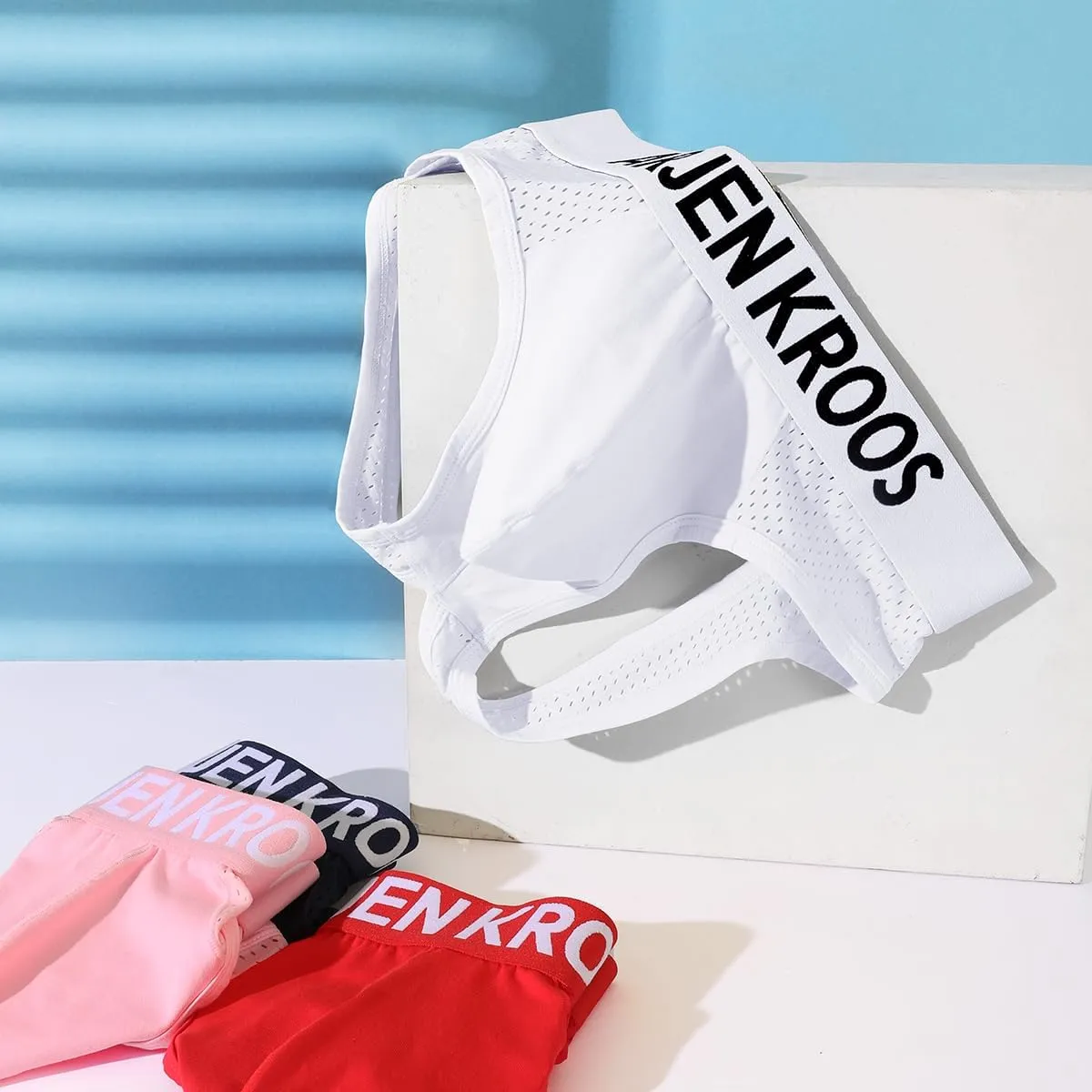 Arjen Kroos Men's Jockstrap Underwear Breathable Mesh Jock Straps Cotton Athletic Supporter