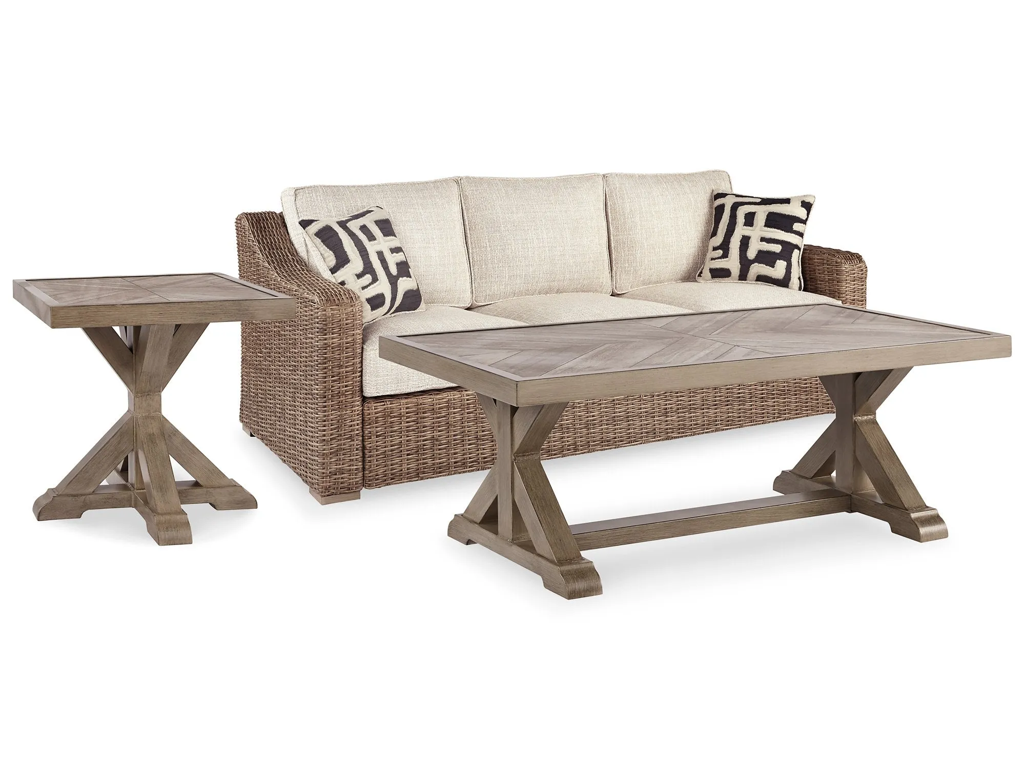 Beachcroft Beachcroft Nuvella Sofa with Coffee and End Table