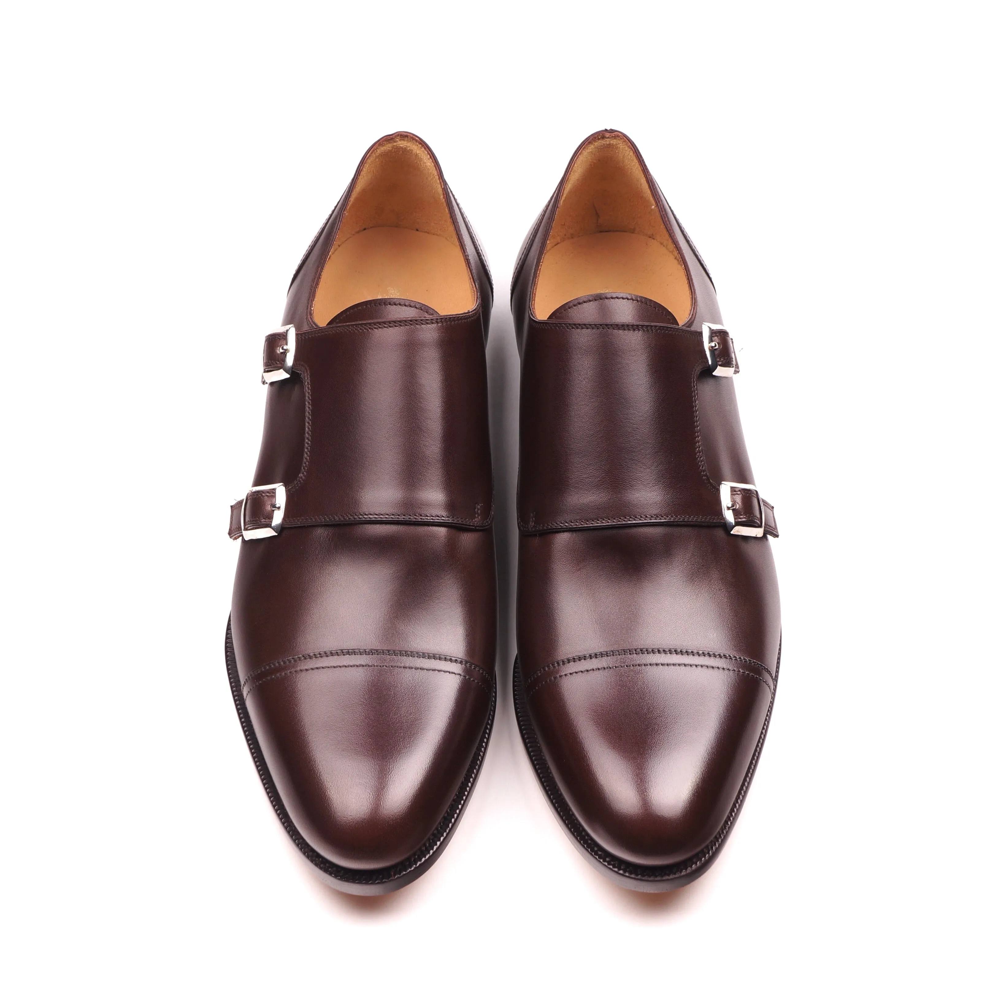 Brown Calf Double Monk Straps