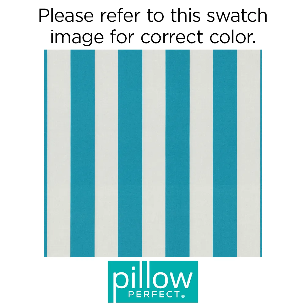 Cabana Stripe Turquoise 18.5-Inch Throw Pillow (Set Of 2)