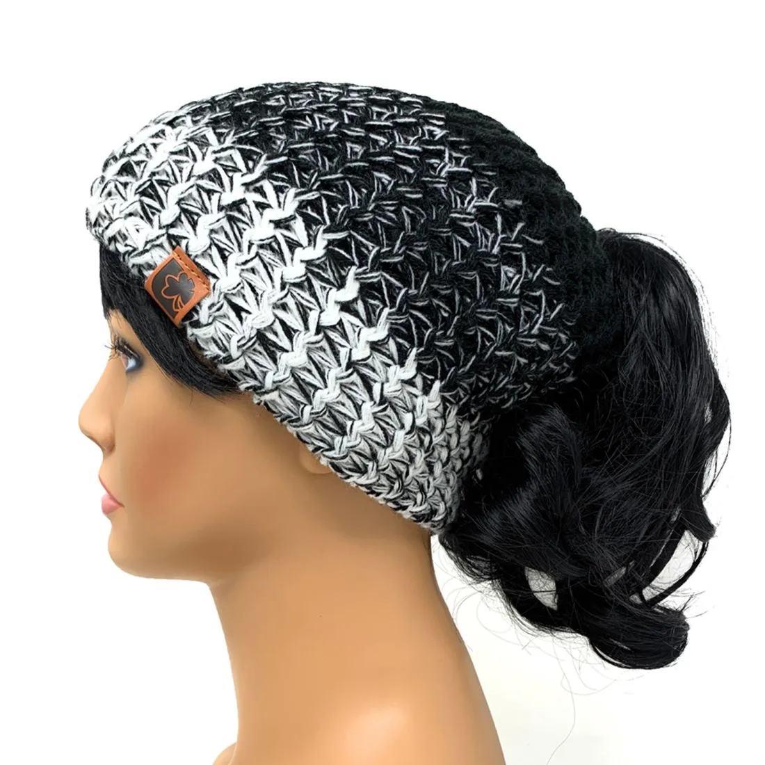 Empire Cove Knit Ponytail Beanie Womens Winter Warm