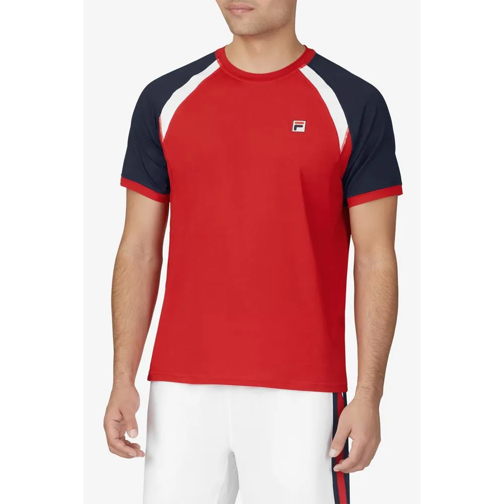 Fila Men's Heritage Essentials Shirt - Fila Red/Navy