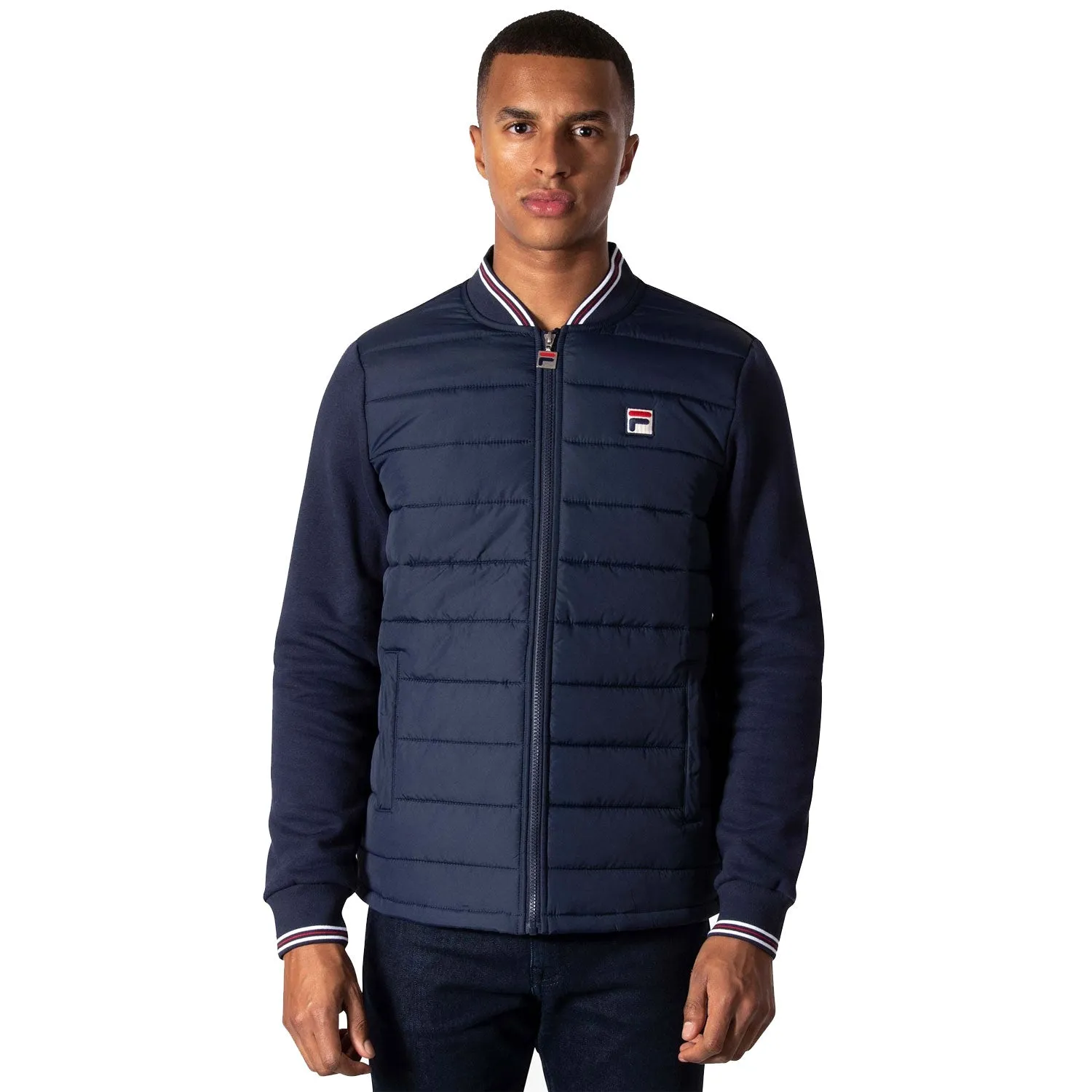 FILA Mens Marco F21MH004 Puffer Jacket With Knitted Back & Sleeves