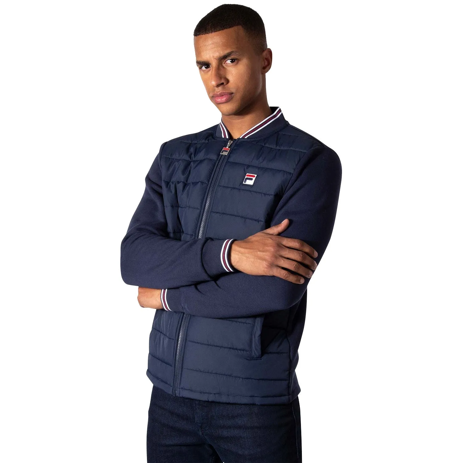 FILA Mens Marco F21MH004 Puffer Jacket With Knitted Back & Sleeves