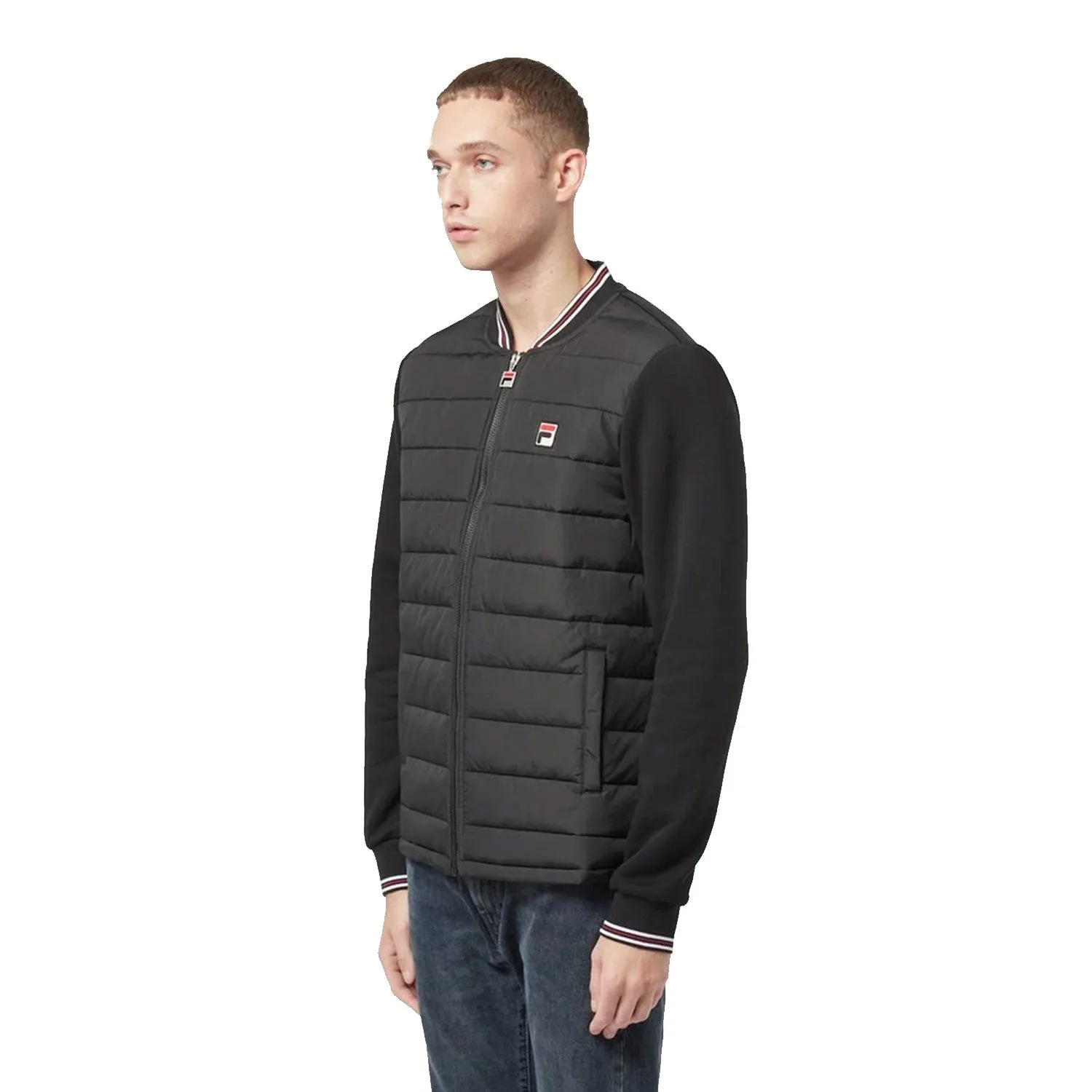 FILA Mens Marco F21MH004 Puffer Jacket With Knitted Back & Sleeves