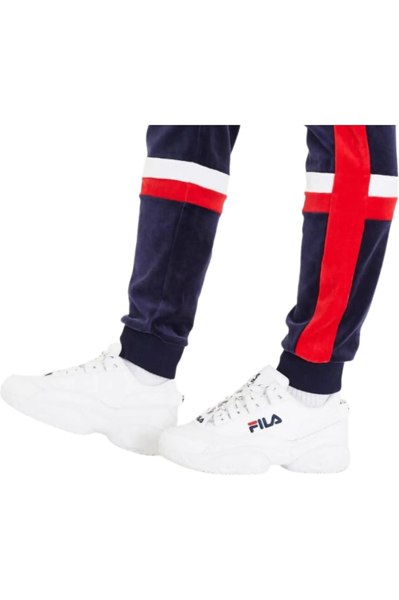FILA Silvano Velour Track Pant Blue