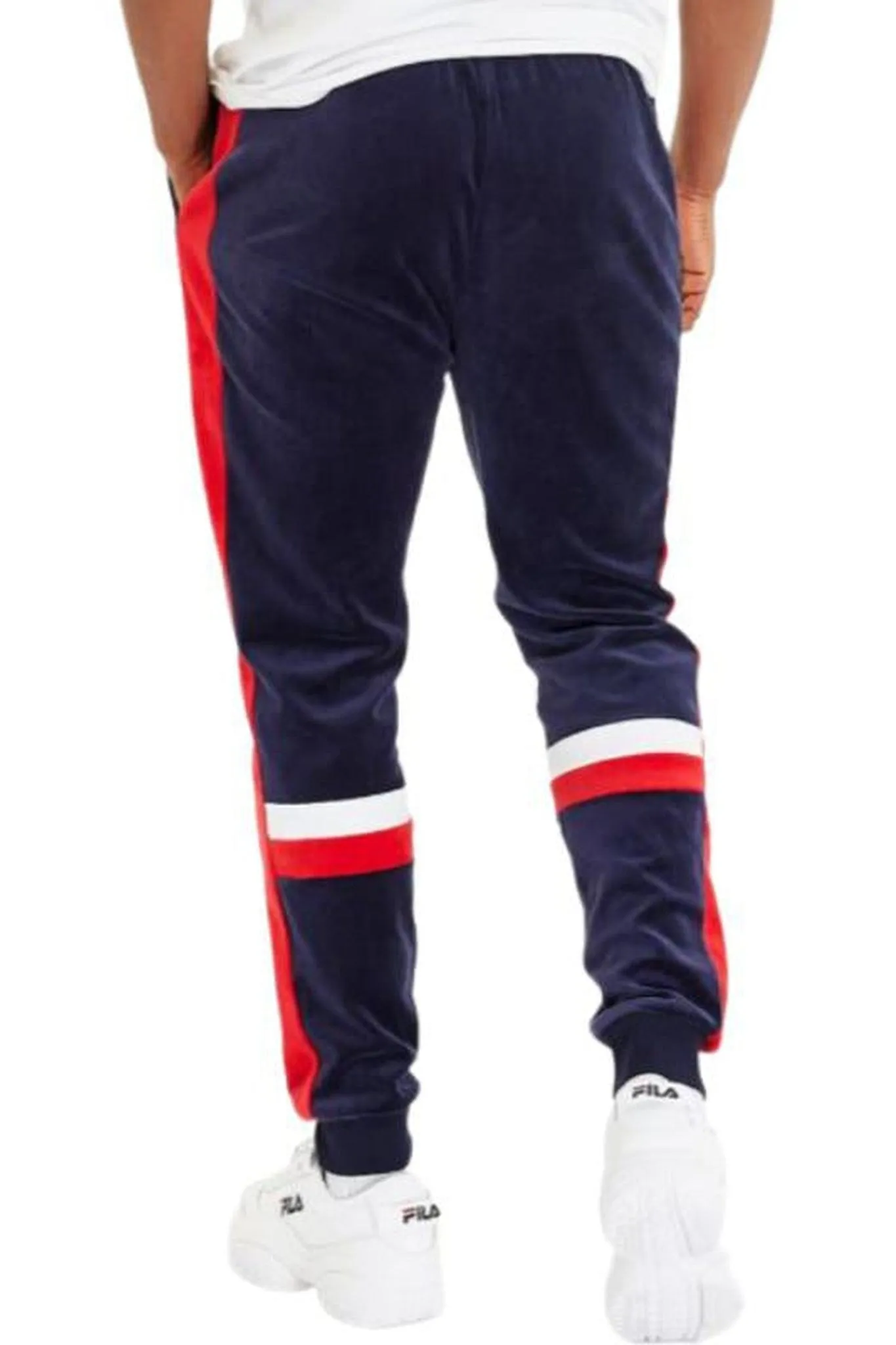 FILA Silvano Velour Track Pant Blue