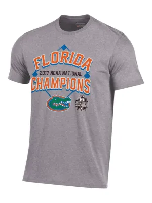 Florida Gators Under Armour 2017 College World Series CWS Champions Gray T-Shirt