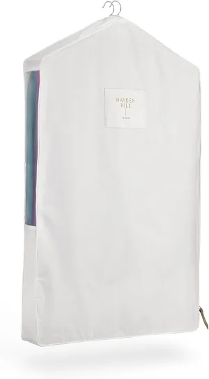 Hayden Hill Luxury Organic Cotton Garment Storage Bag - Short 40 Inch - Breathable Hanging Clothes Bag for Short Dresses, Jackets & Suit Bags for Closet Storage - Certified Carbon Neutral