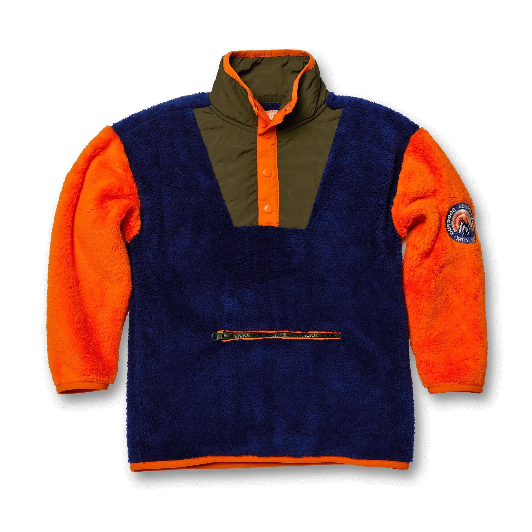 High Neck Contrast Teddy Jumper