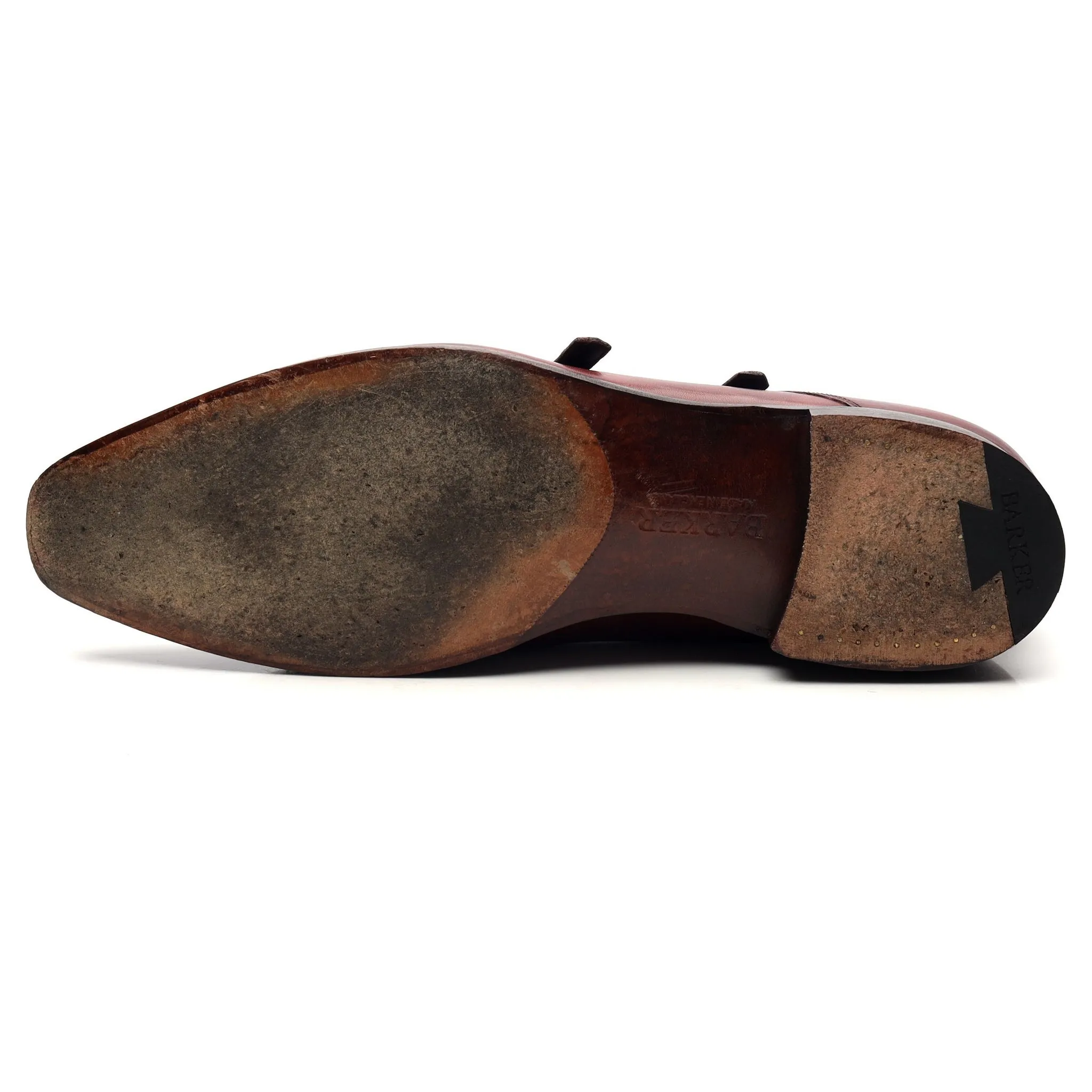 'Lancaster' Burgundy Leather Doble Monk Strap UK 12 FX