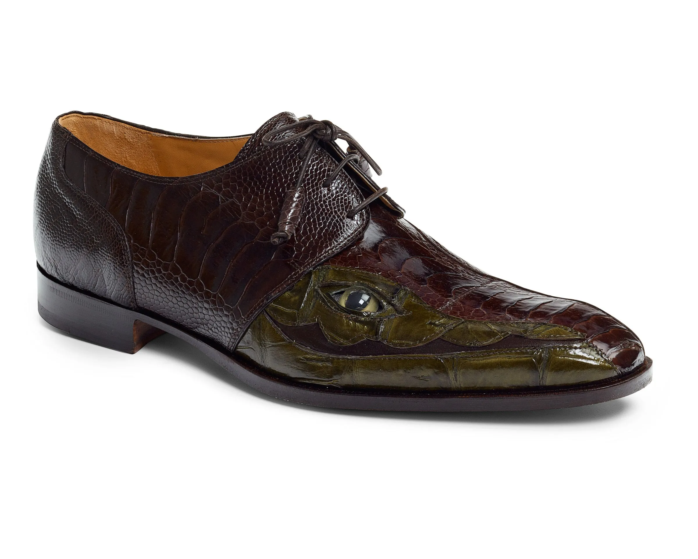 Mauri 4787 'EYE' Colosseo Ostrich & Crocodile Dress Shoes