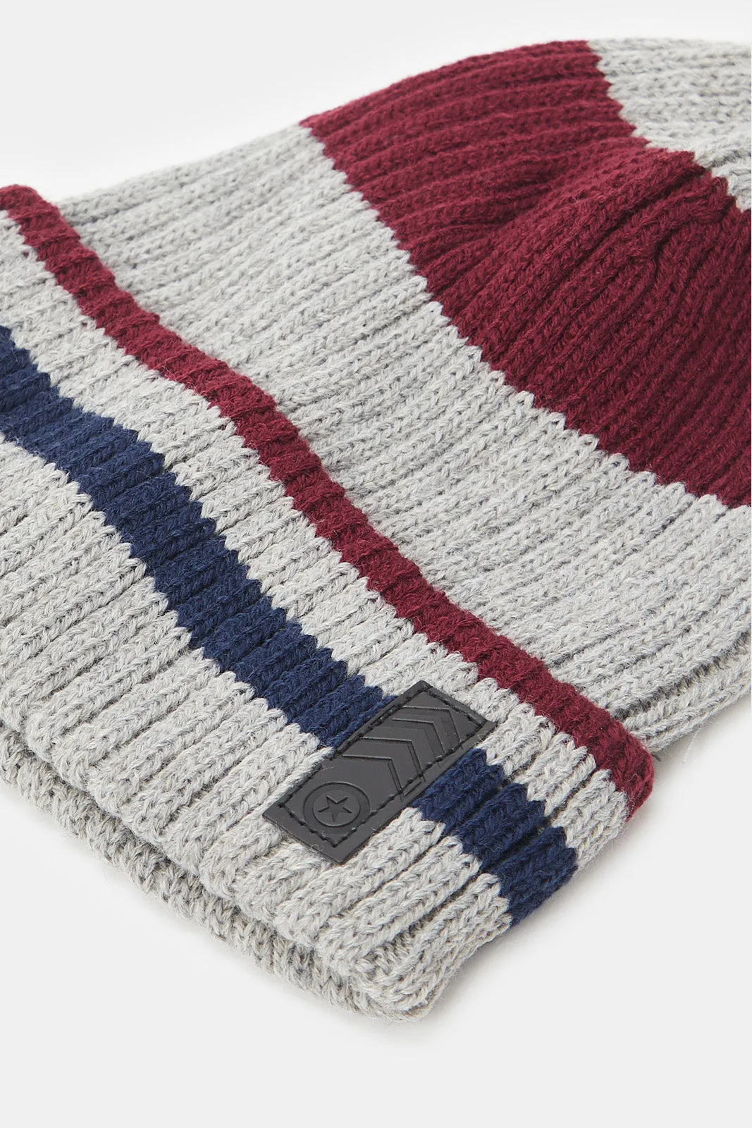 Men Grey Knitted Cap