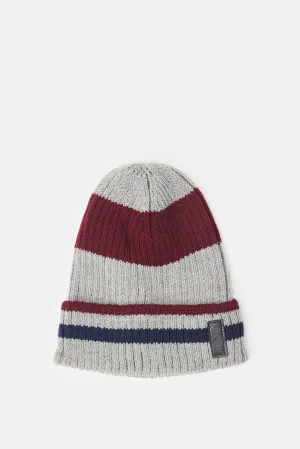 Men Grey Knitted Cap