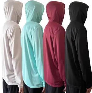 Men UPF 50  Fishing Hiking Workout Active T-Shirts Lightweight Long Sleeve Shirts with Hood