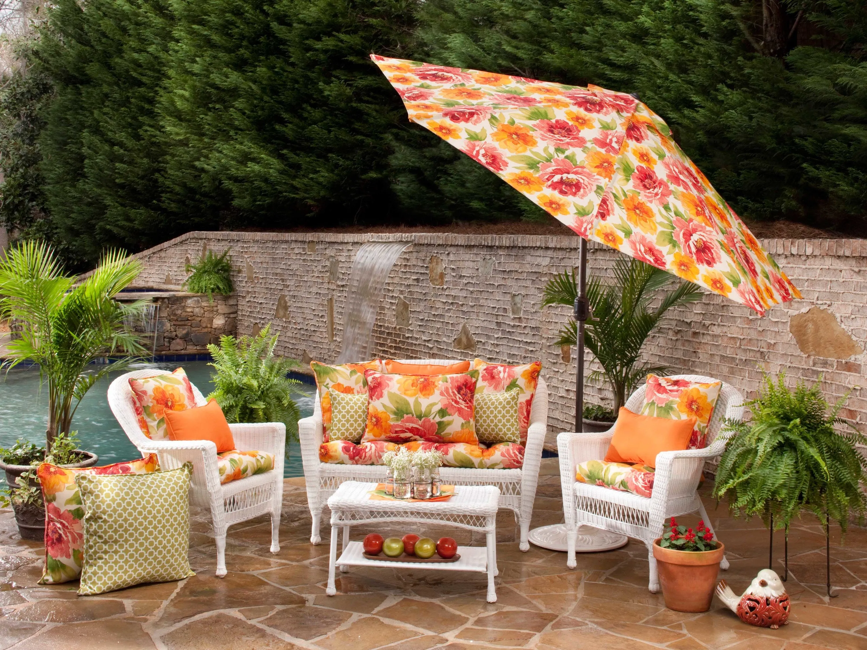 Muree Primrose Wicker Loveseat Cushion