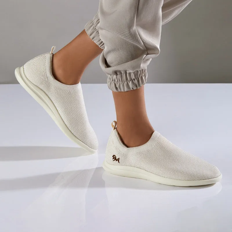 Neeman's ReLive Knit Slip On Sneakers | Ivory | Light-Weight & Comfortable