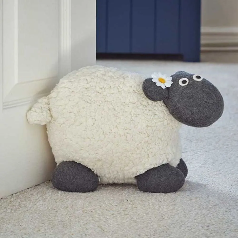 Outside In Woolly Sheep Doorstop