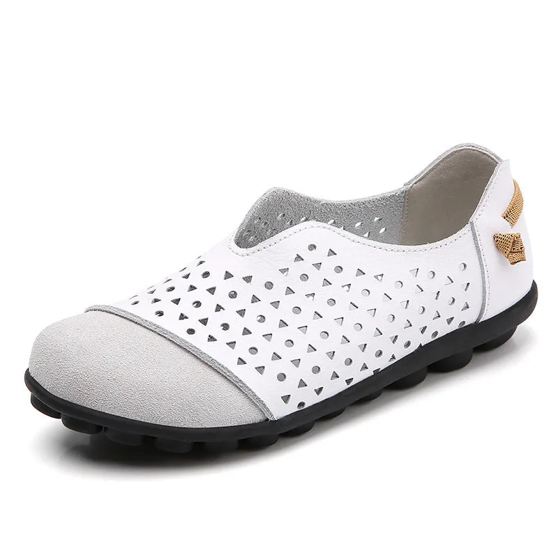Owlkay Women's Casual Hollow Out Loafers