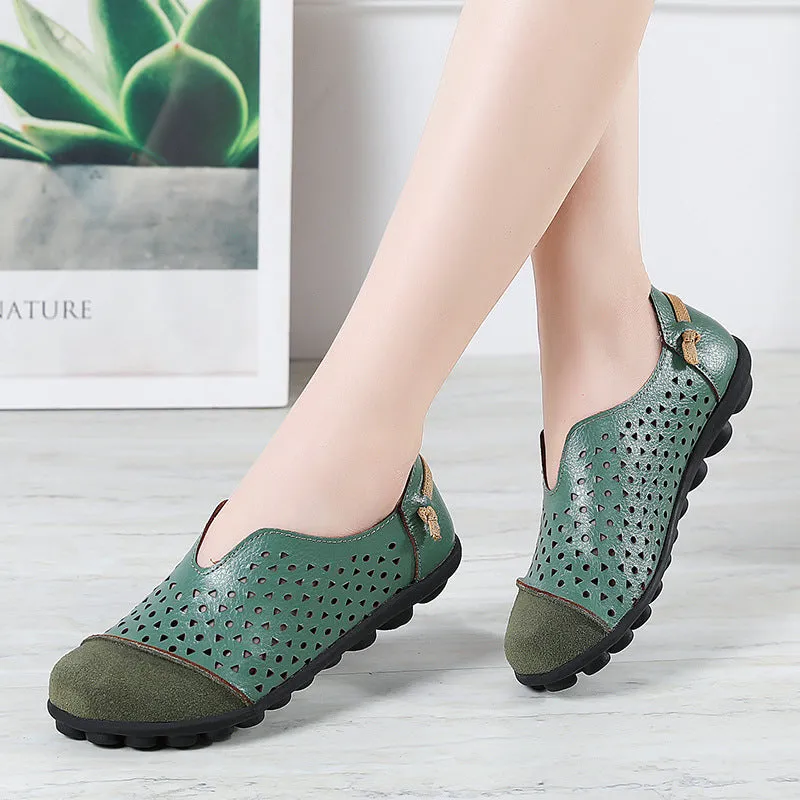 Owlkay Women's Casual Hollow Out Loafers