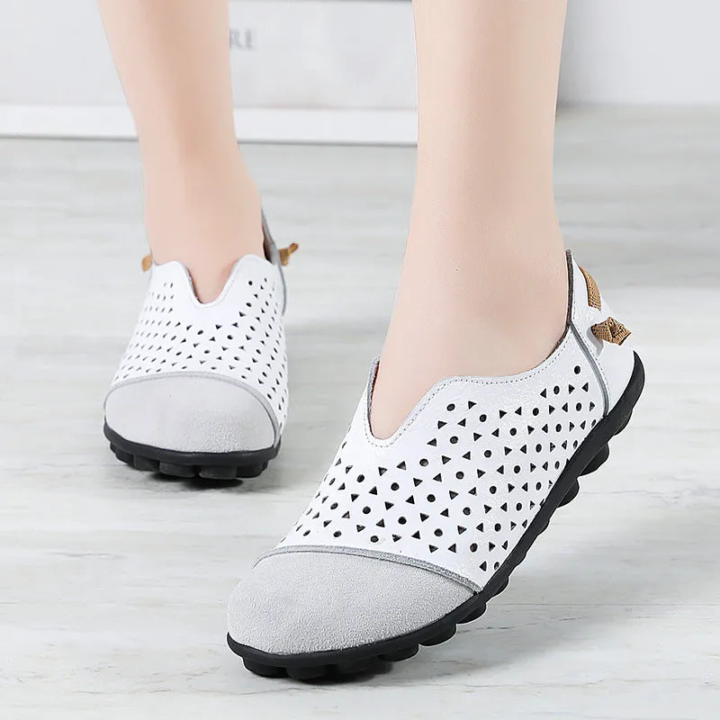 Owlkay Women's Casual Hollow Out Loafers