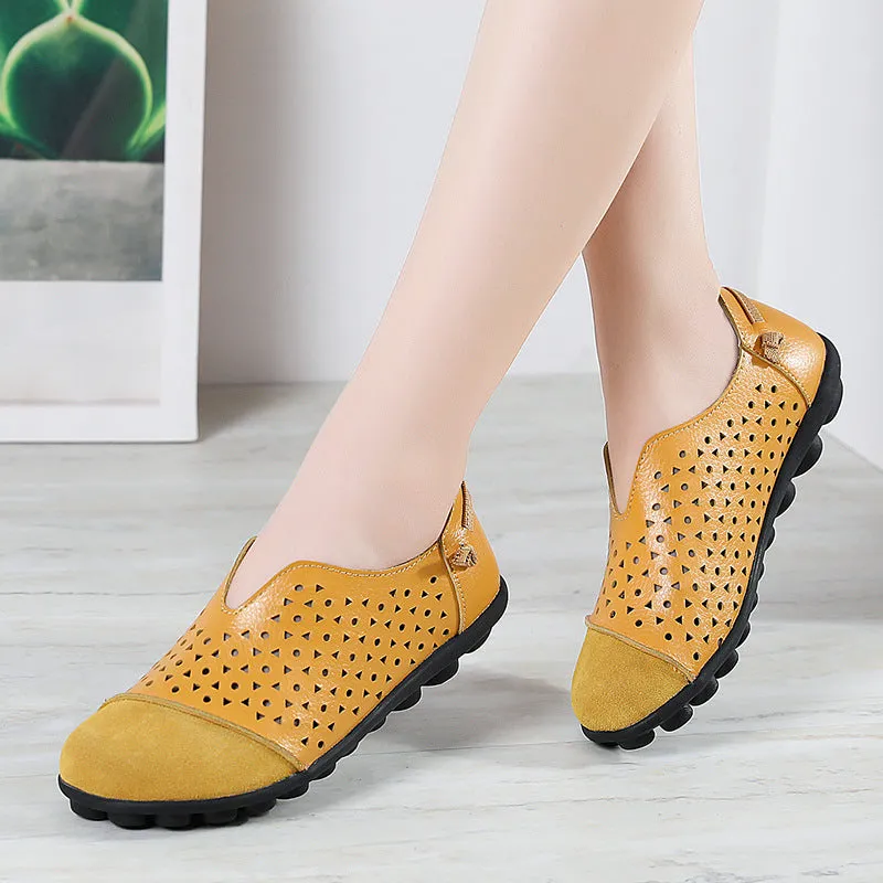 Owlkay Women's Casual Hollow Out Loafers