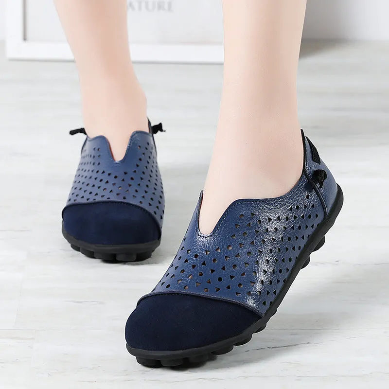 Owlkay Women's Casual Hollow Out Loafers