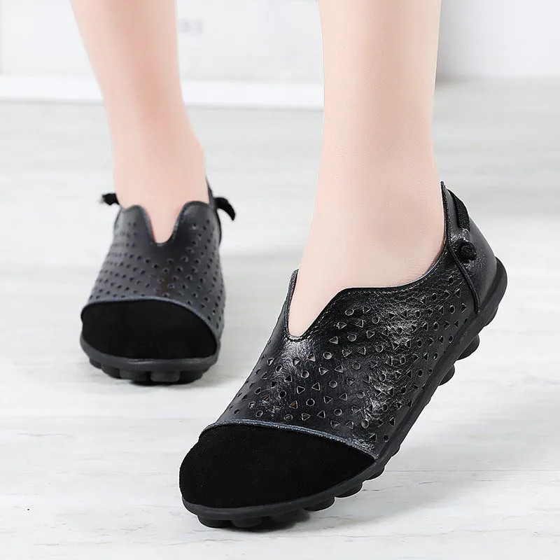 Owlkay Women's Casual Hollow Out Loafers