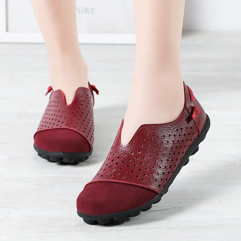 Owlkay Women's Casual Hollow Out Loafers