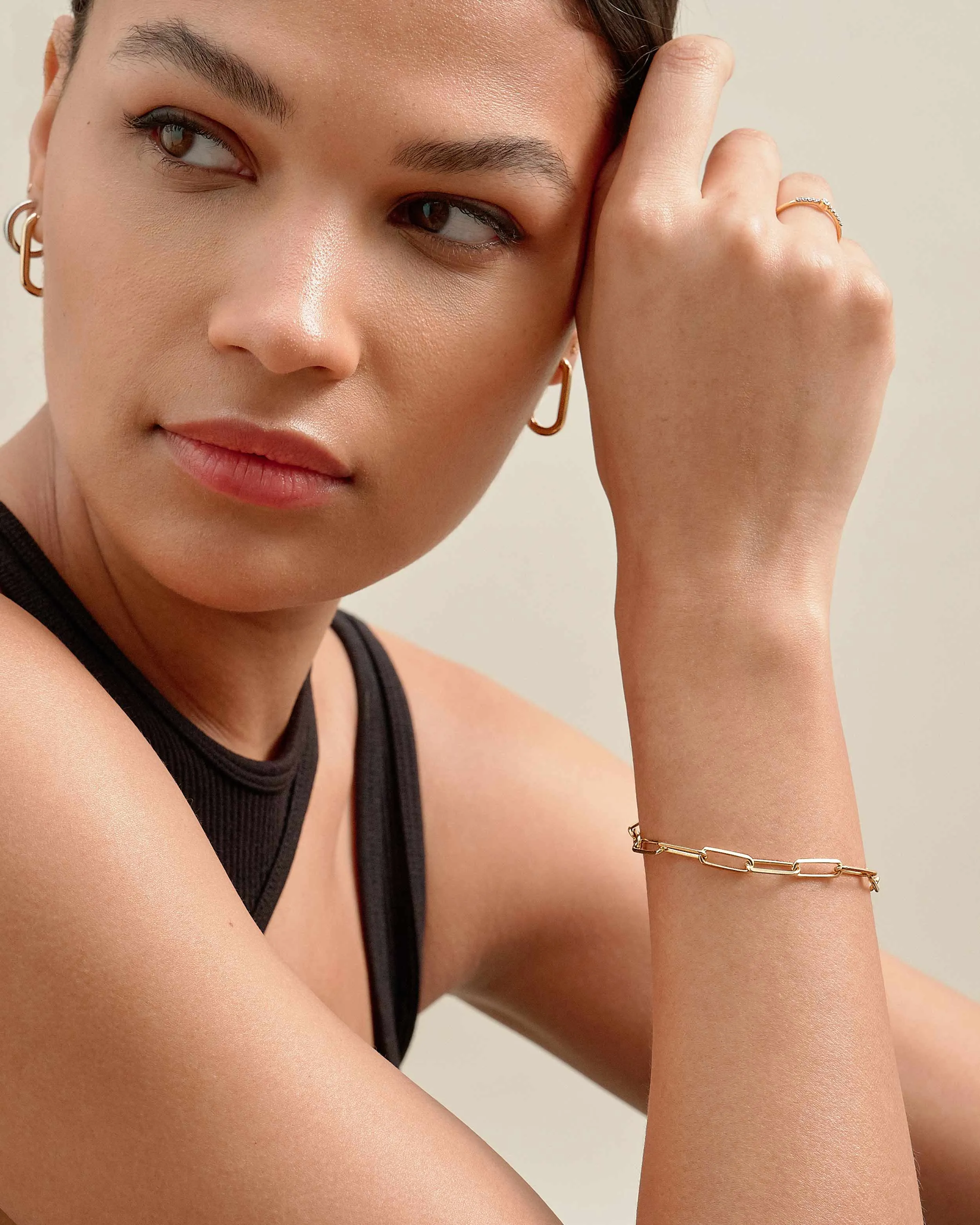 Paperclip Chain Bracelet - Gold