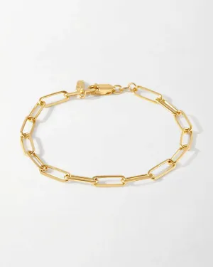 Paperclip Chain Bracelet - Gold