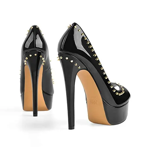 Peep Toe Silp-on High Heel Pumps Patent Leather