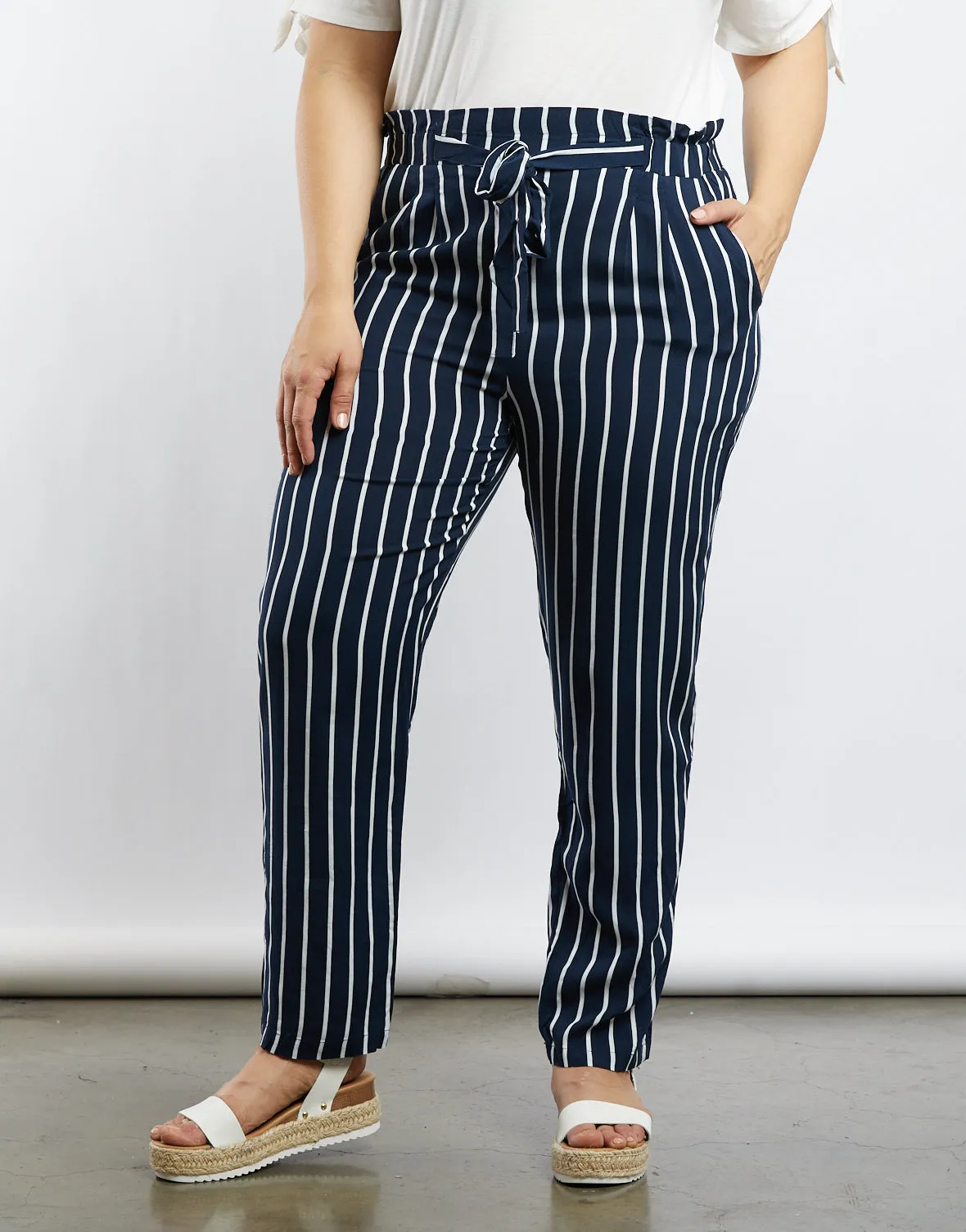 Plus Size Amelia Pinstriped Pants