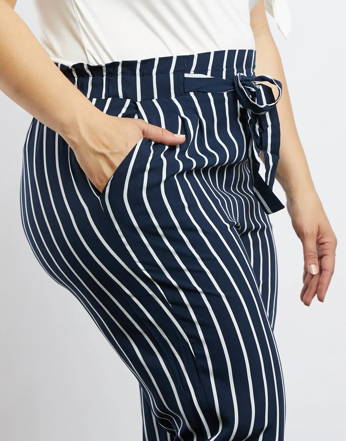 Plus Size Amelia Pinstriped Pants