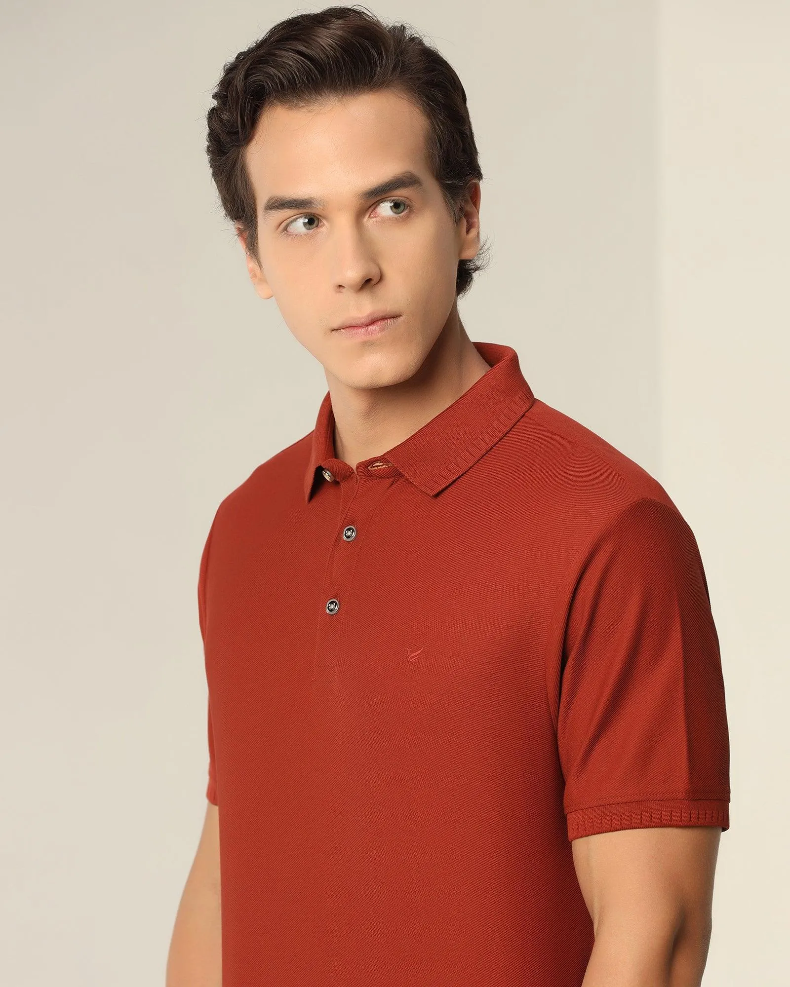 Polo Rust Orange Solid T-Shirt - Bingo