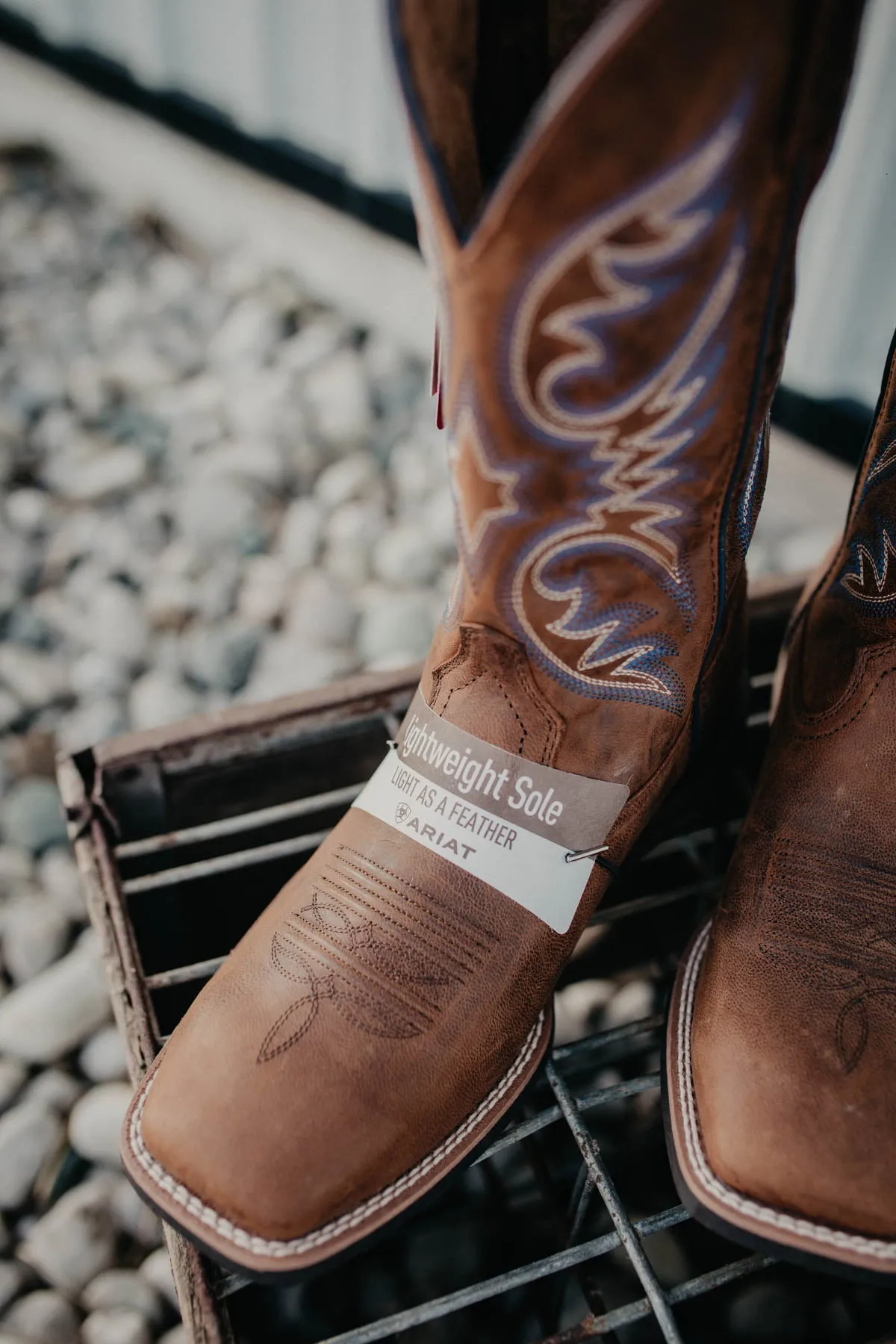 'Ricochet' Men's Ariat Cowboy Boot {Weathered Chestnut} (D & EE Widths)