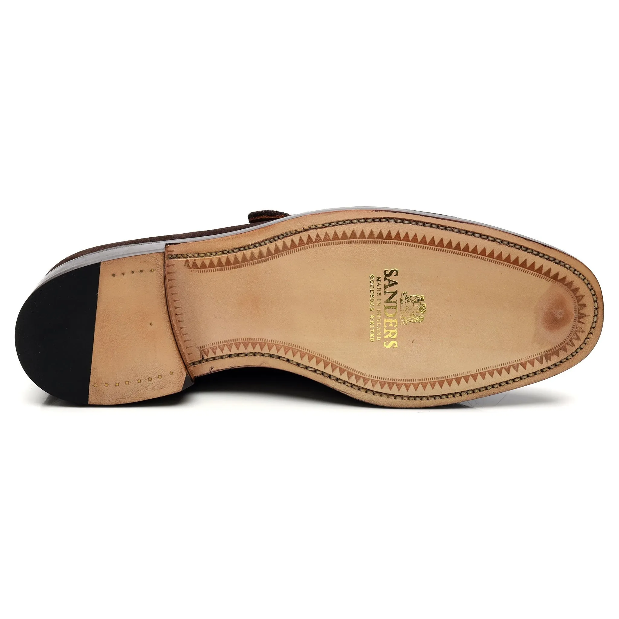 'Rome' Dark Brown Suede Monk Strap UK 8 F