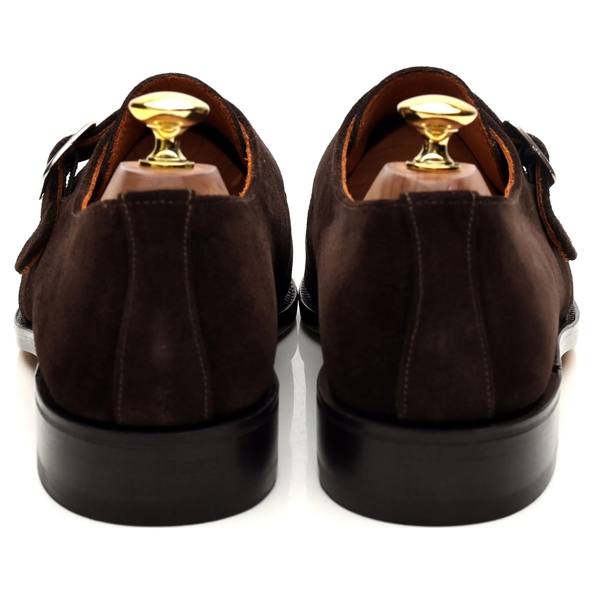 'Rome' Dark Brown Suede Monk Strap UK 8 F