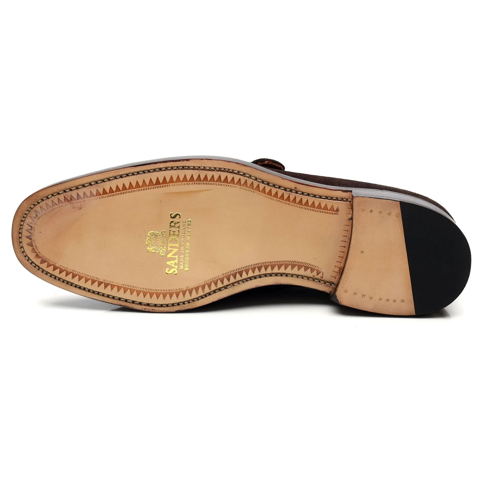 'Rome' Dark Brown Suede Monk Strap UK 8 F