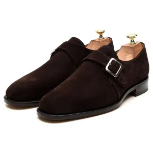 'Rome' Dark Brown Suede Monk Strap UK 8 F
