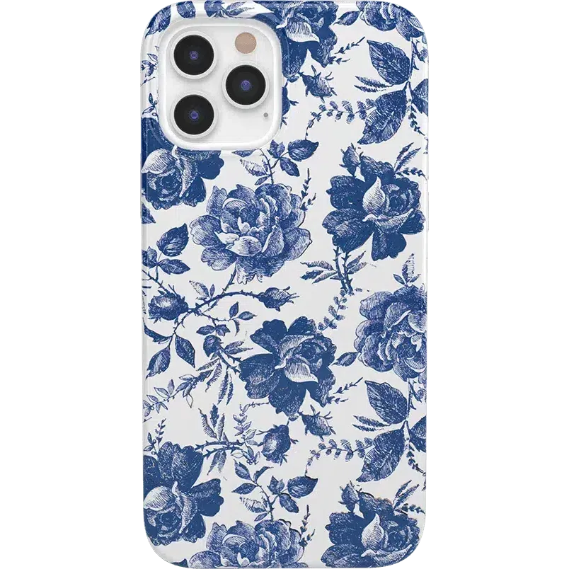 Rose to Fame | Blue & White Rose Floral Case