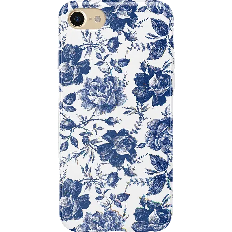 Rose to Fame | Blue & White Rose Floral Case