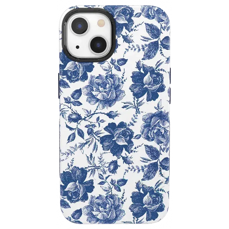 Rose to Fame | Blue & White Rose Floral Case