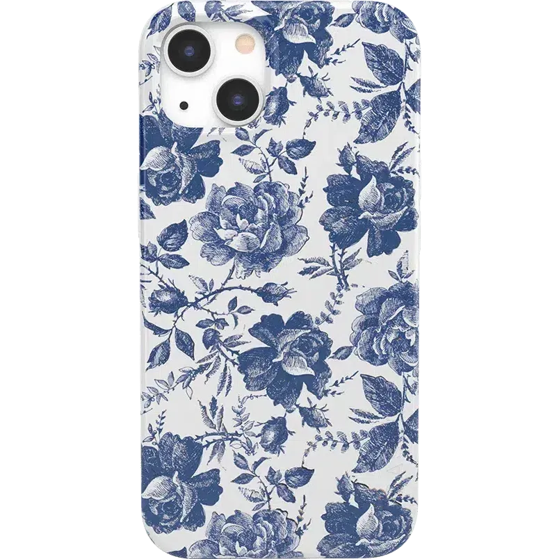 Rose to Fame | Blue & White Rose Floral Case